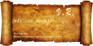 Váczi Rudolf névjegykártya