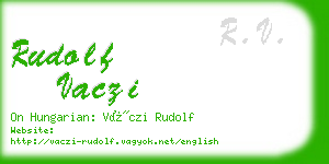 rudolf vaczi business card